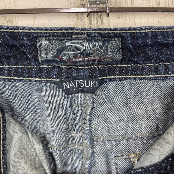 Silver Natsuki denim jeans bootcut dark wash fade size 30 western rodeo longer - Picture 6 of 13